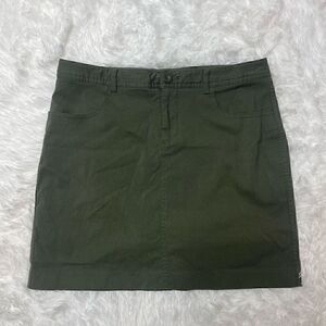 Mario Serrani Italy Skort Built in Shorts Skirt Mini Stretch Sz M Army Green